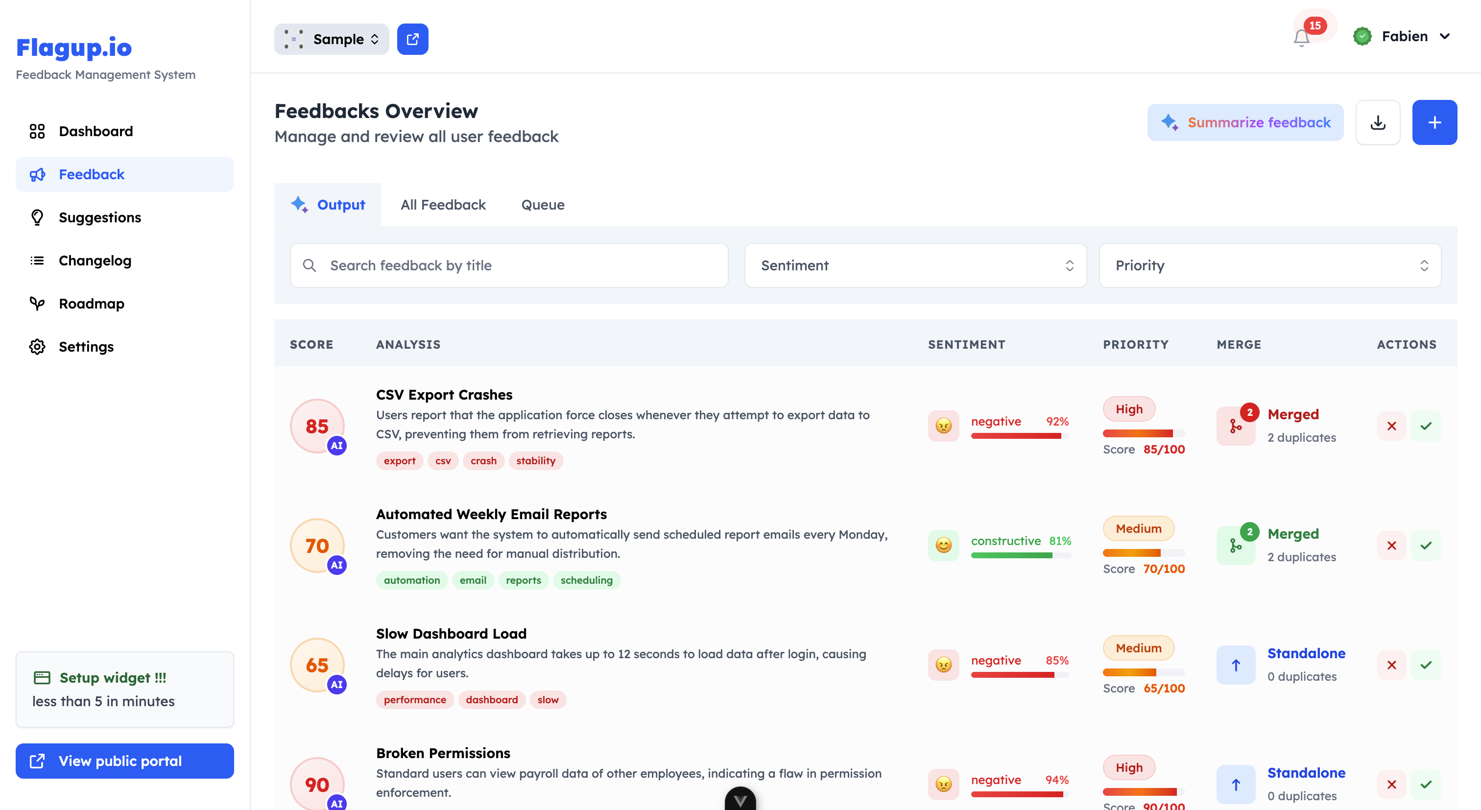hero section showcase